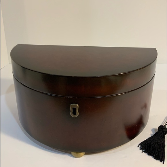 Bombay Storage & Organization Vintage Burl Wood Jewelry Box With